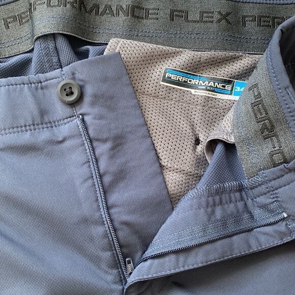 Roundtree & Yorke Bluish Performance Flex Pants Straight Leg Men's Size 34/30 - Picture 7 of 14